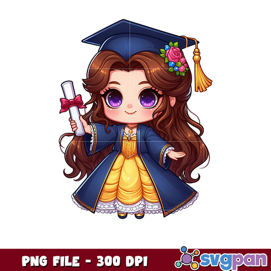 Princess Belle graduate png, disney belle png, the graduate png