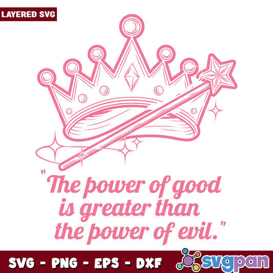 Princess Crown Wand SVG Good Over Evil
