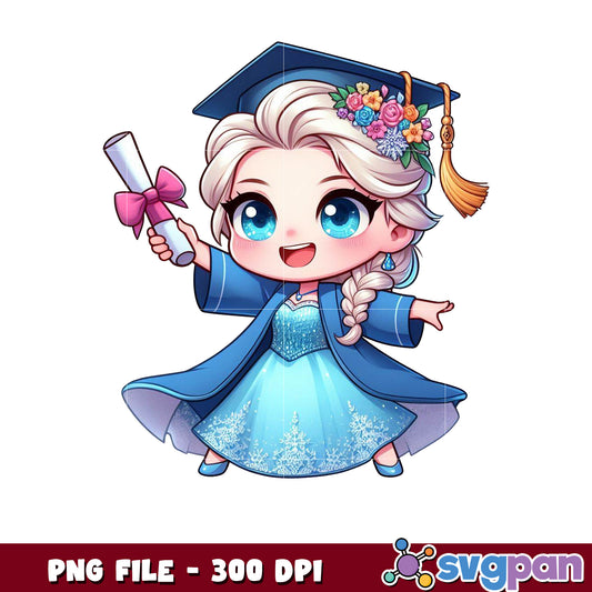 Princess Elsa graduation png, elsa dress png, graduation dress png