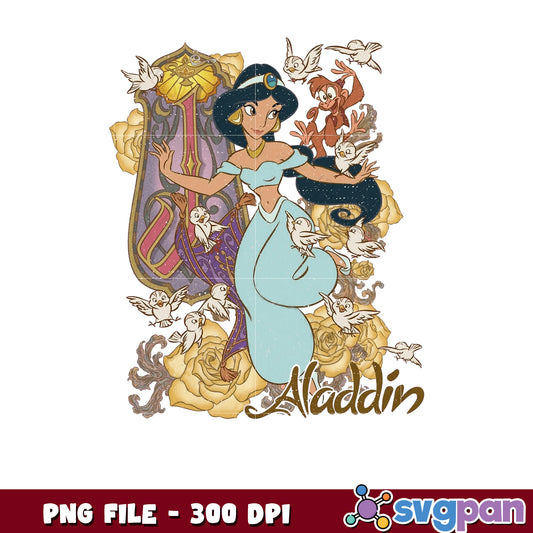Princess Jasmine Aladdin PNG Artwork