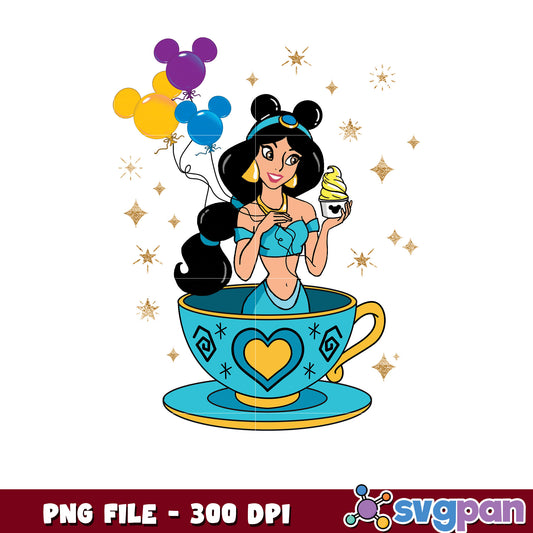 Princess Jasmine Teacup PNG