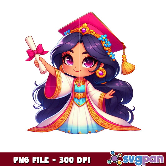 Princess Jasmine graduate png, jasmine disney png, graduate png
