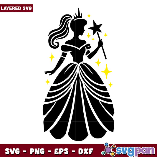Princess Silhouette SVG Cut File