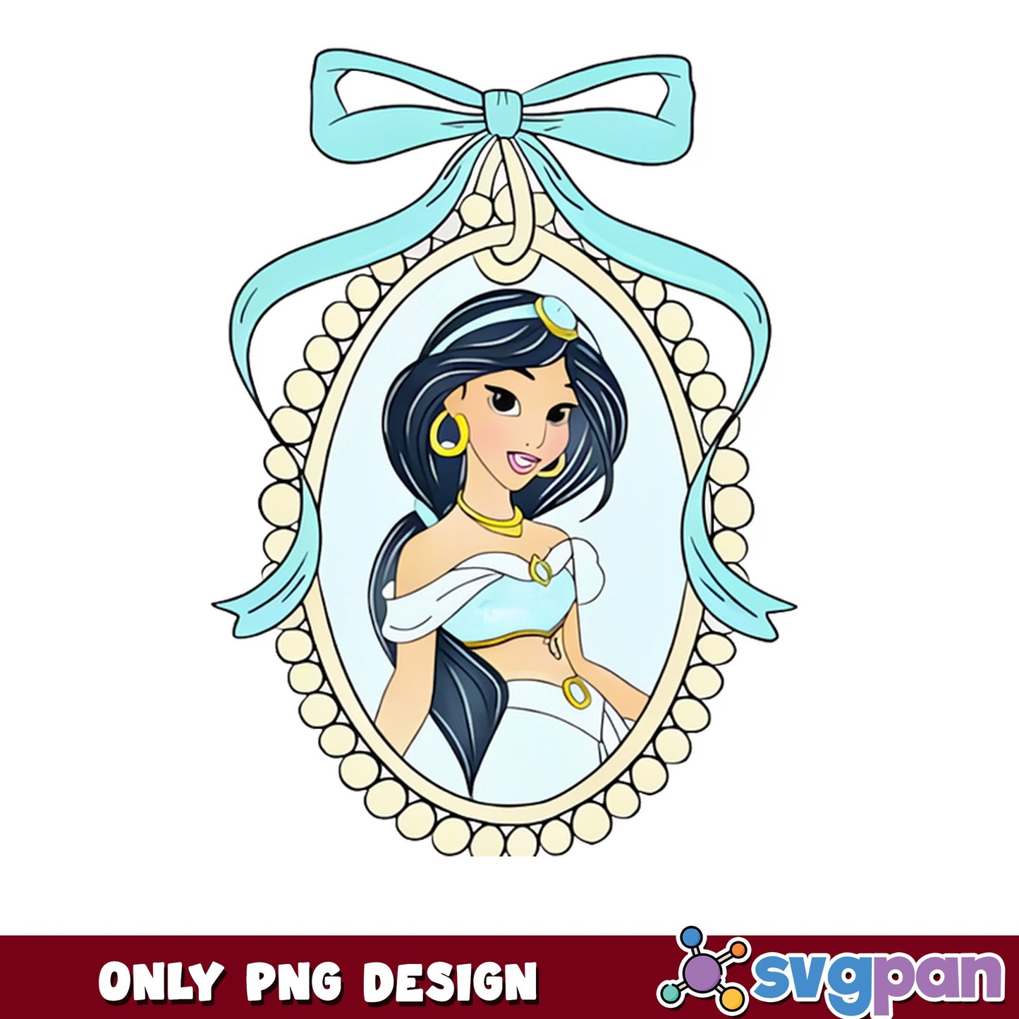 Princess Jasmine Coquette PNG, Disney Princess PNG, Aladdin PNG