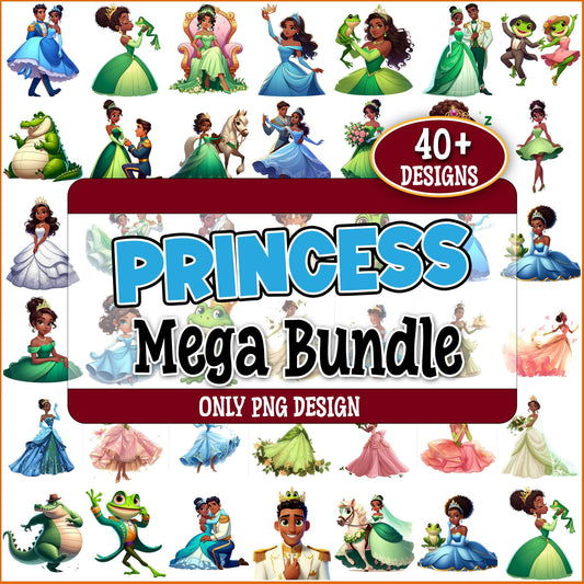 Princess and frog png bundle