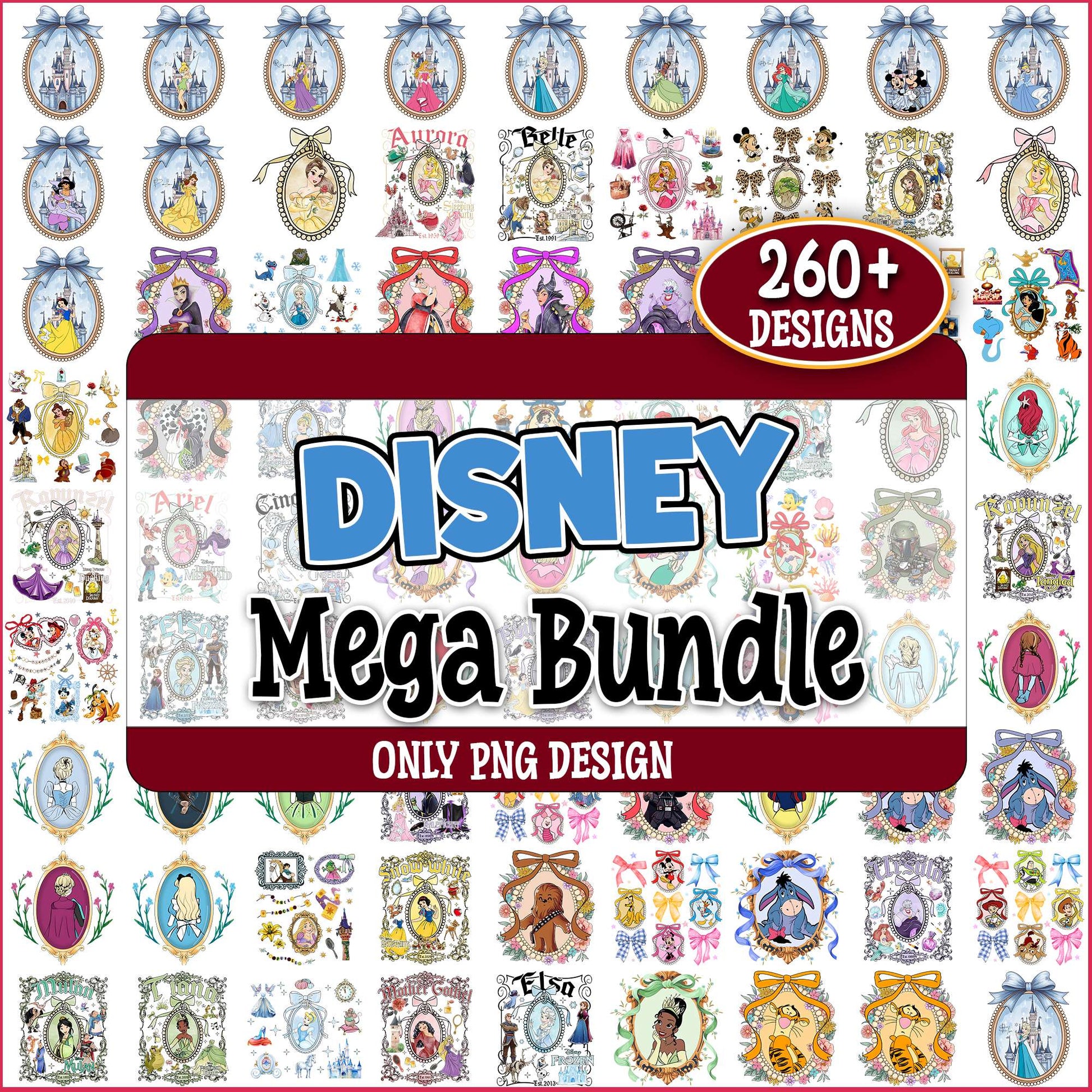 Princess and mirror png bundle
