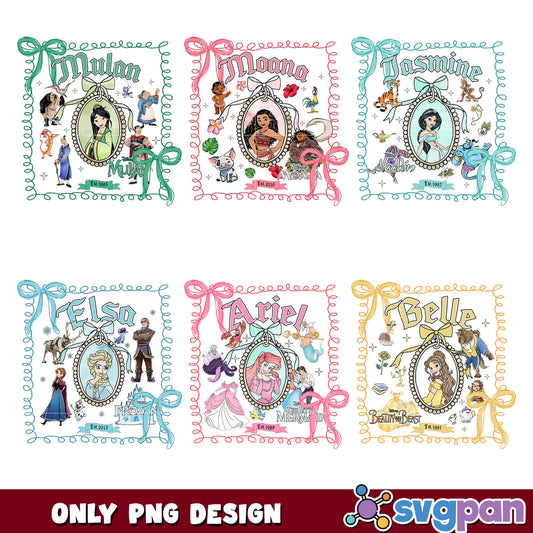 Princess mirror arts png bundle