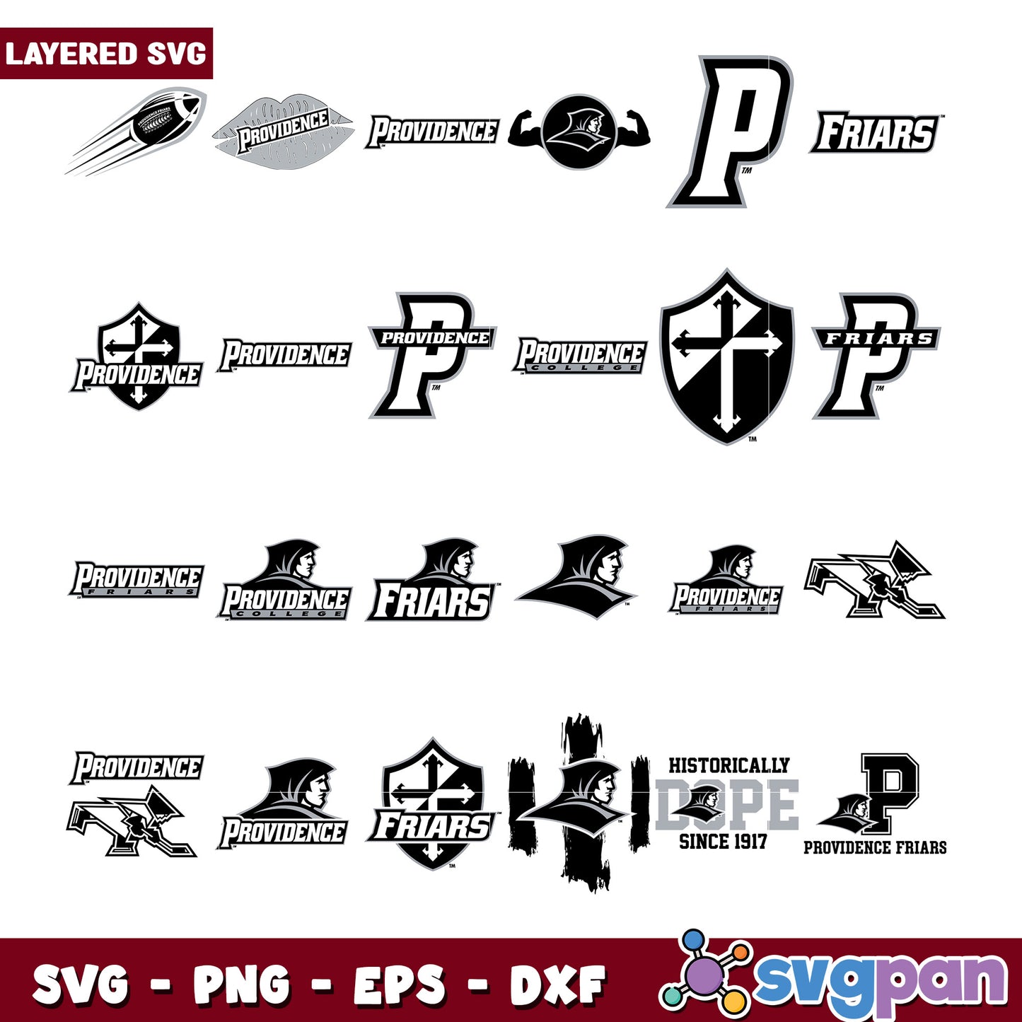 Providence Friars SVG Bundle Logos & Graphics