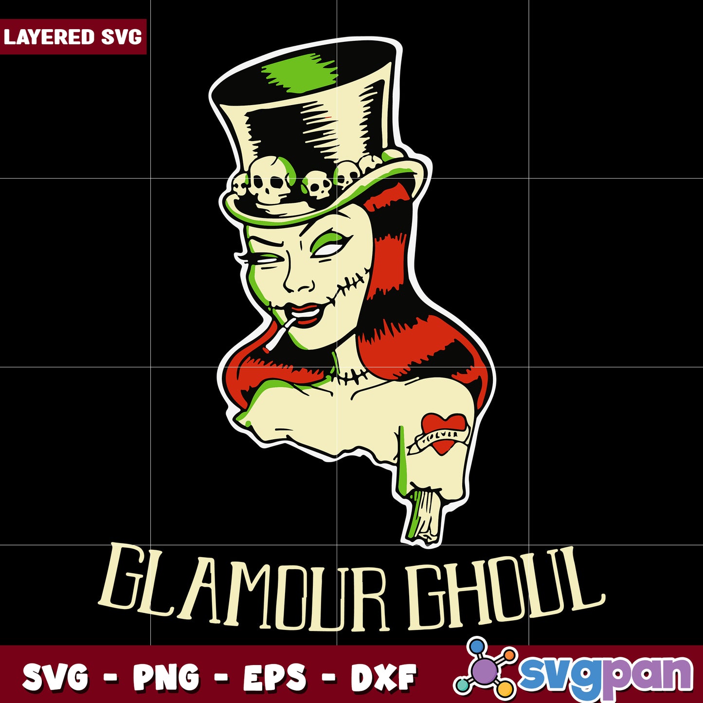 Psychobilly horro halloween svg, halloween decorations svg, spooky season svg