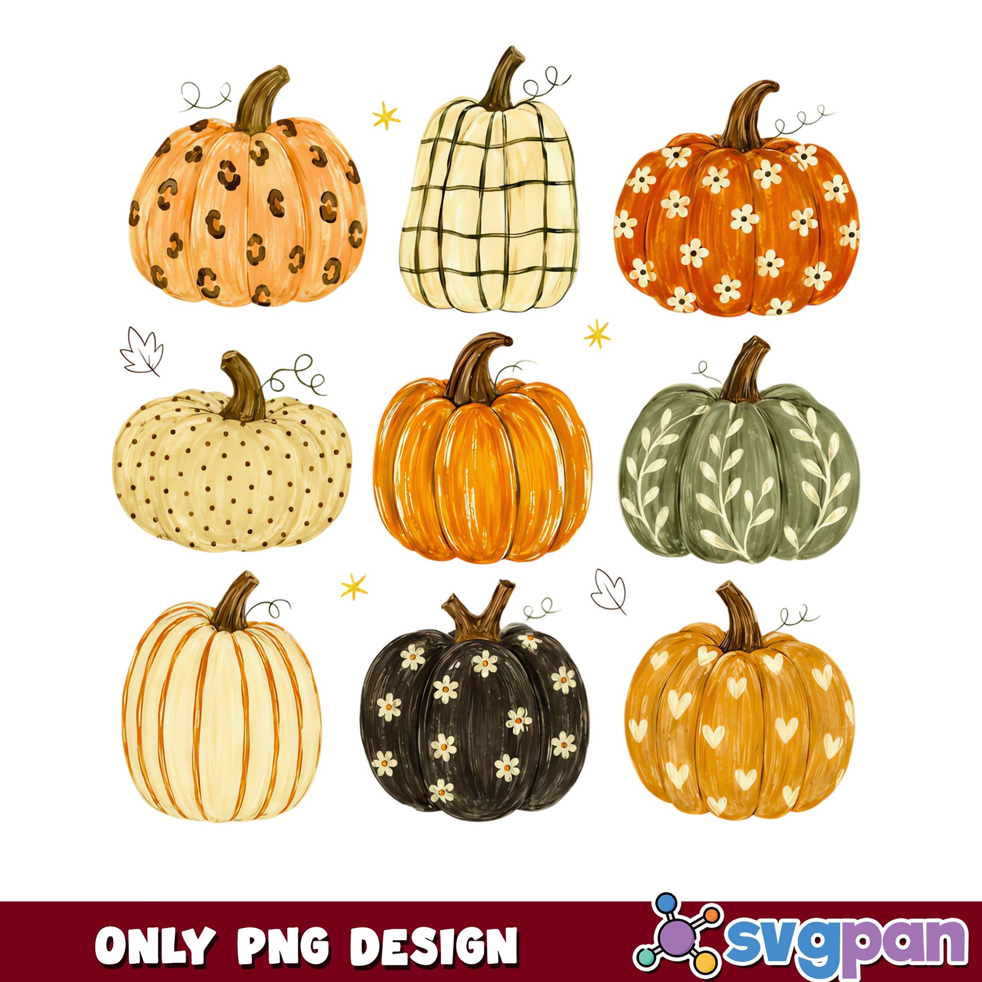Pumpkin Bundle PNG, Fall Autumn Clipart PNG, Halloween PNG