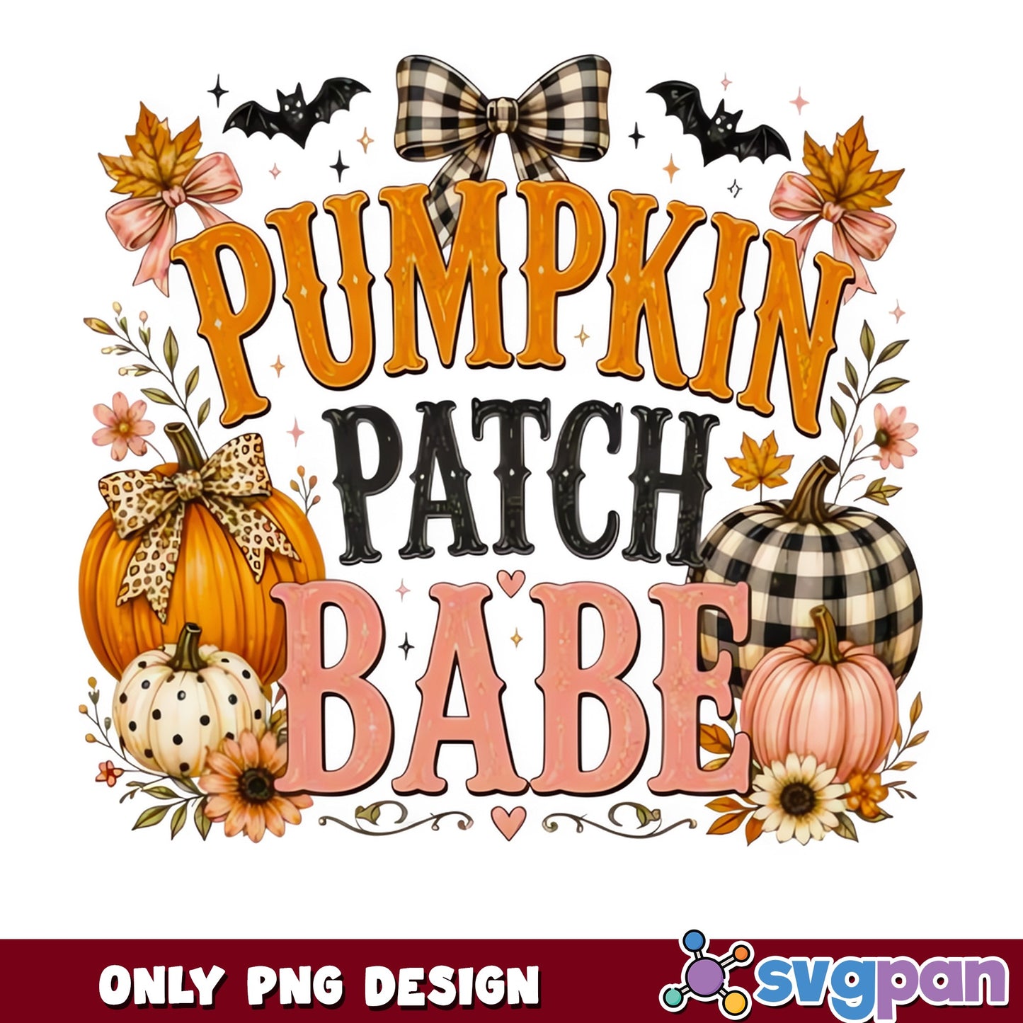 Pumpkin Patch Babe PNG, Fall Halloween Design, Autumn PNG