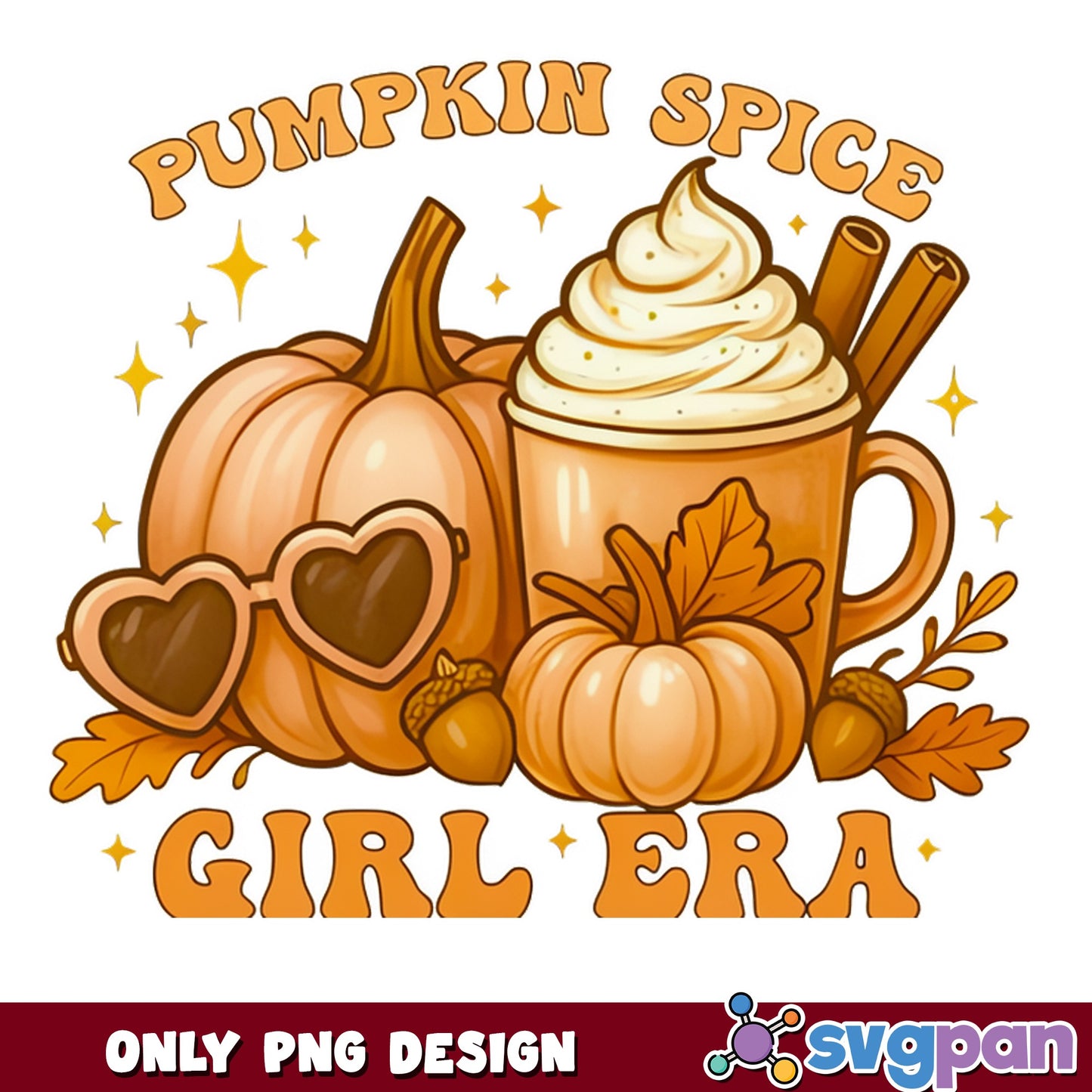 Pumpkin Spice Girl Era PNG, Fall Autumn PNG, Halloween PNG