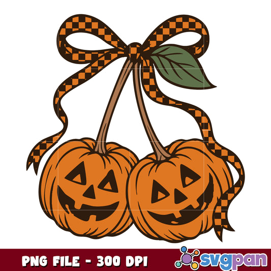 Pumpkin cherry halloween png, halloween season png, spooky halloween png