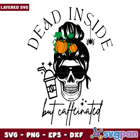 Pumpkin dead inside svg, halloween decorations svg, spooky season svg