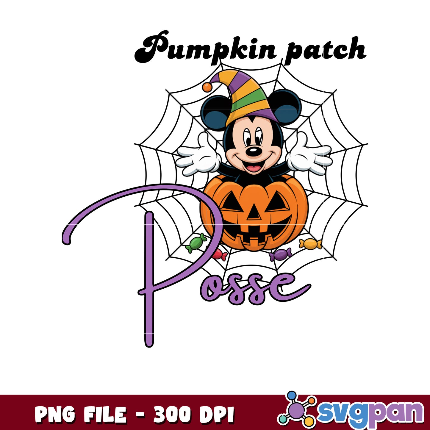 Pumpkin patch posse design png, spooky halloween png, happy halloween png