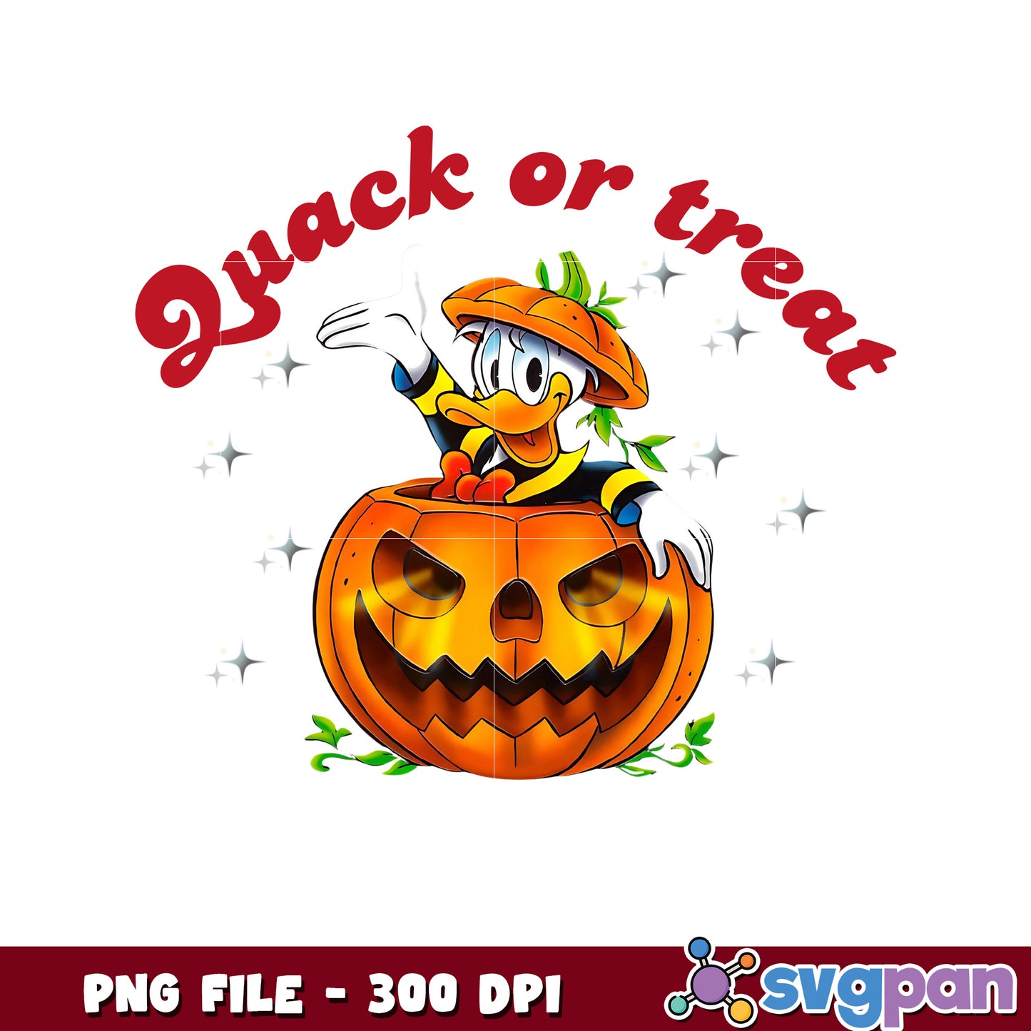 Quack or treat png, time to halloween png, funny halloween png