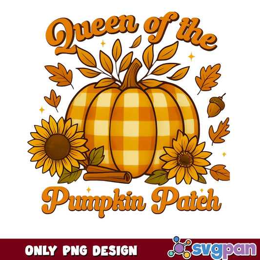 Queen Of The Pumpkin Patch PNG, Fall Autumn Pumpkin PNG, Halloween PNG