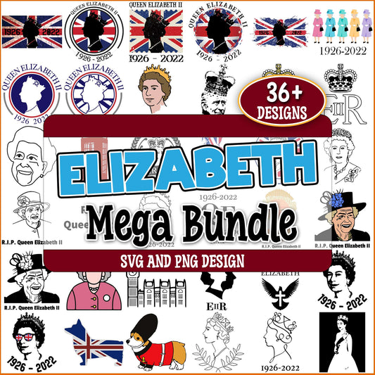 Queen elizabeth 2 svg bundle