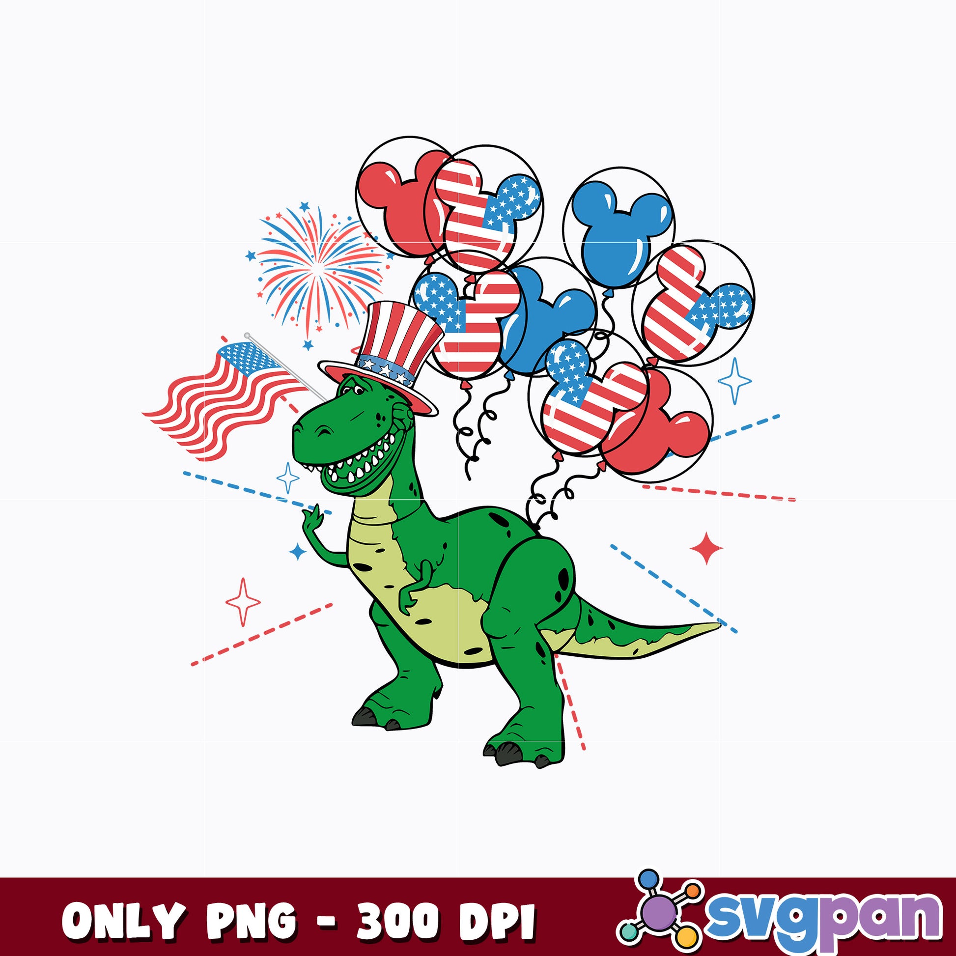 rex Disney 4th Of July png 