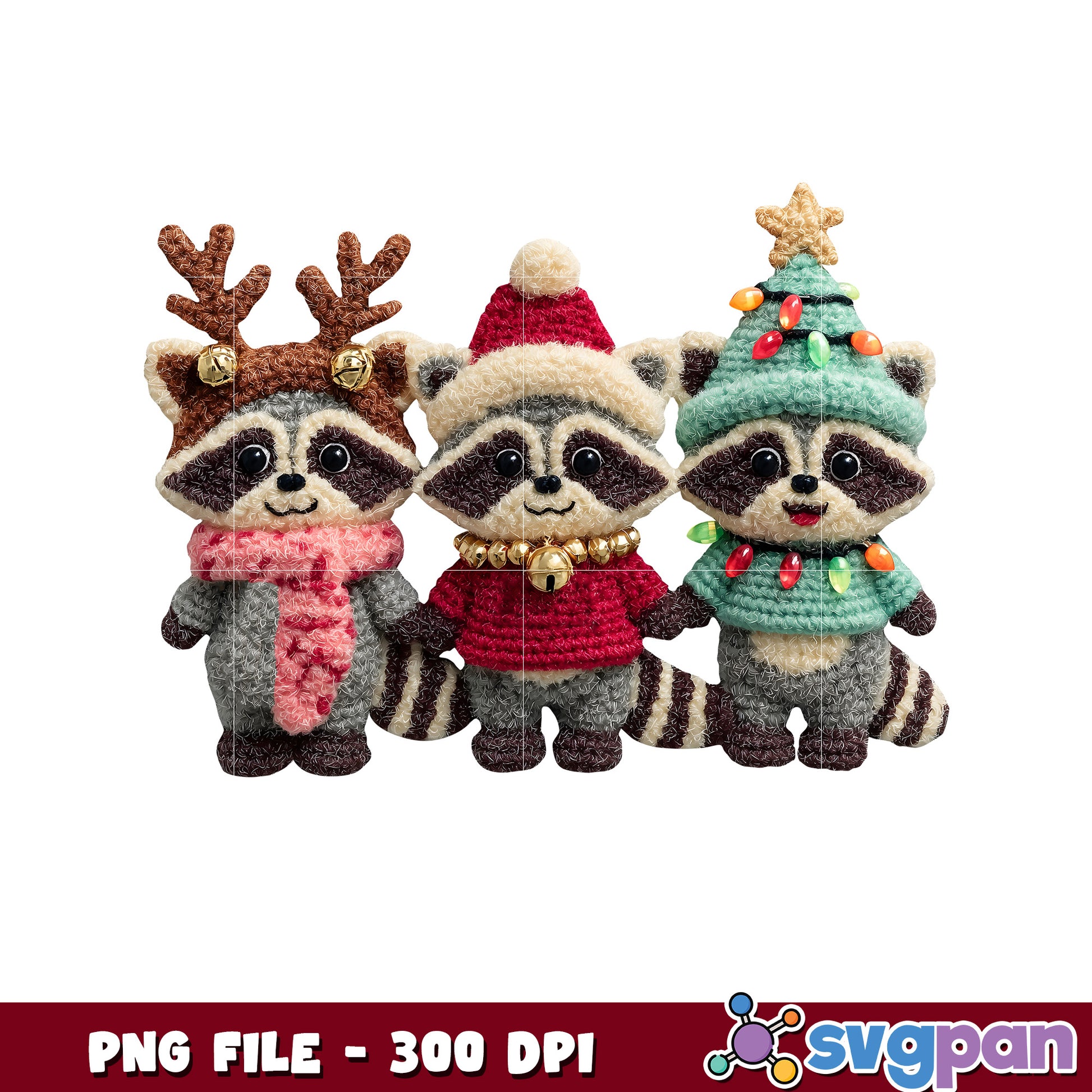 Racoon png, spirit christmas​ png, christmas cards​ png