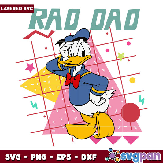 Rad dad donald svg, Disney characters svg, Digital Download  (2)