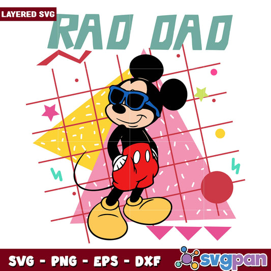 Rad dad mickey svg, Disney characters svg, Digital Download 