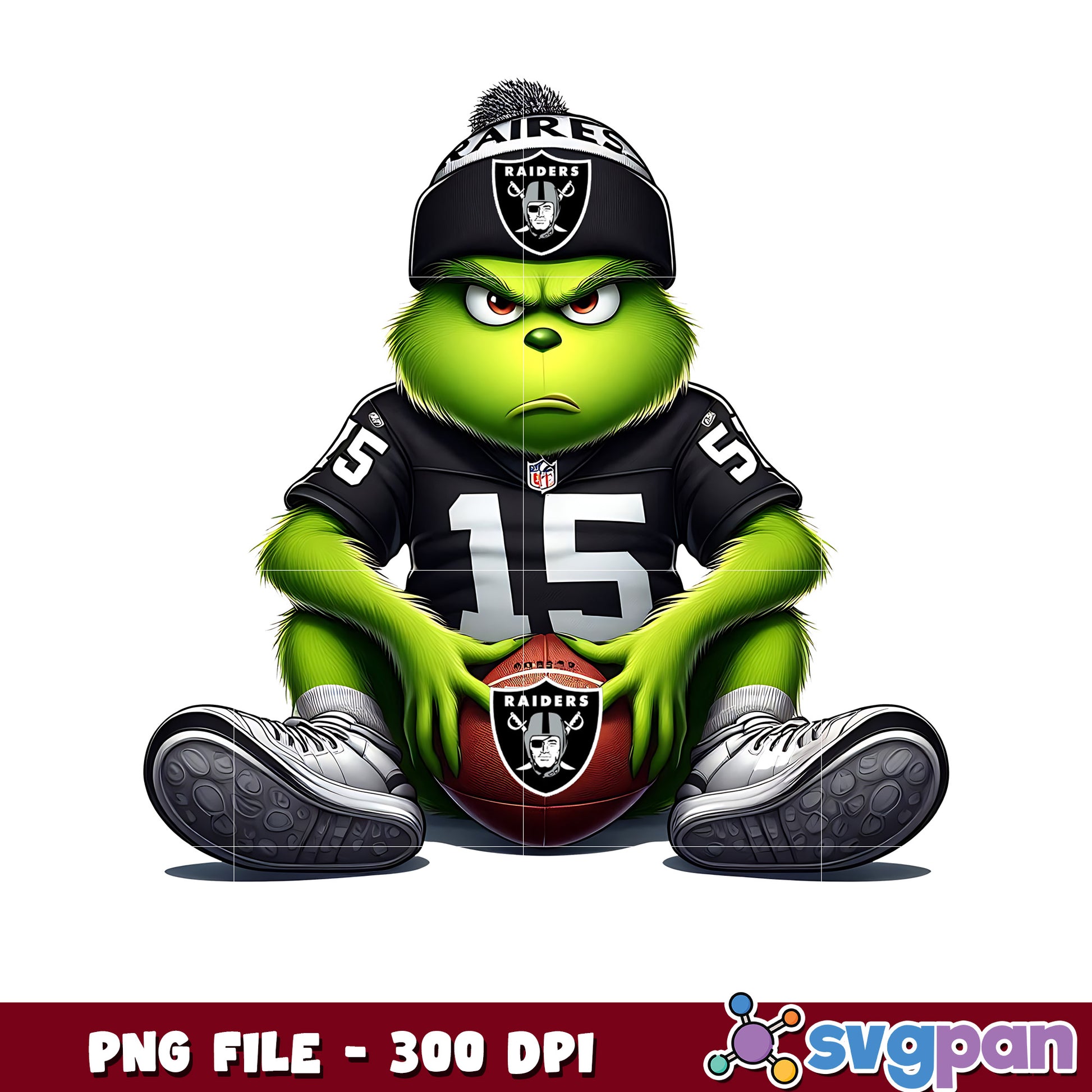 Raiders funny grinch png, nfl mvp png, grinch raiders png