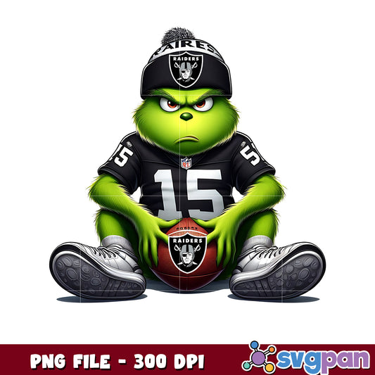 Raiders funny grinch png, nfl mvp png, grinch raiders png