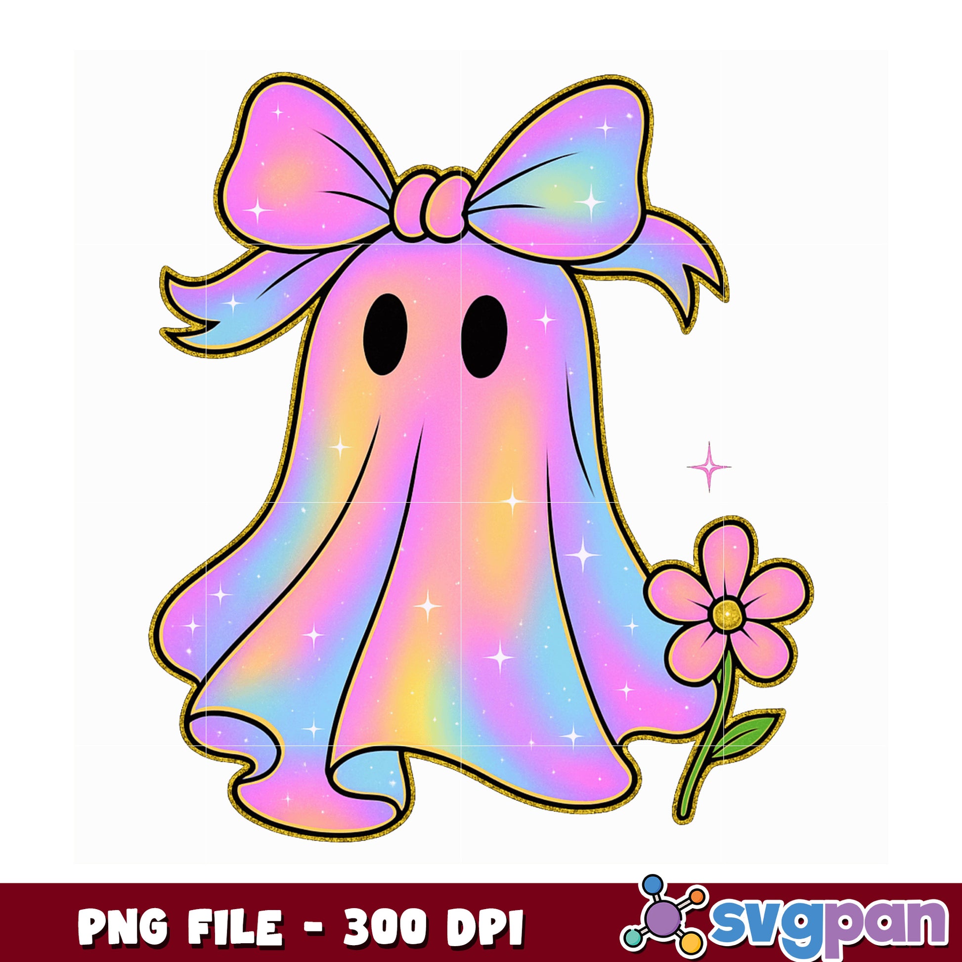 Rainbow ghoul design png, halloween cartoons​ png, halloween​ decor png