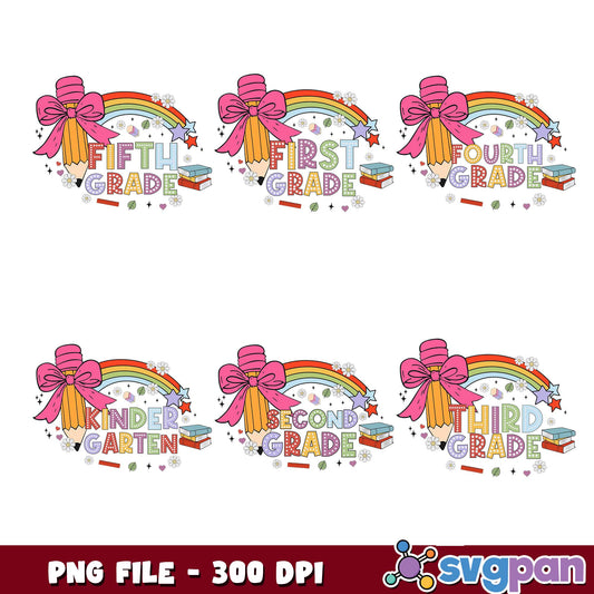 Rainbow grade png bundle