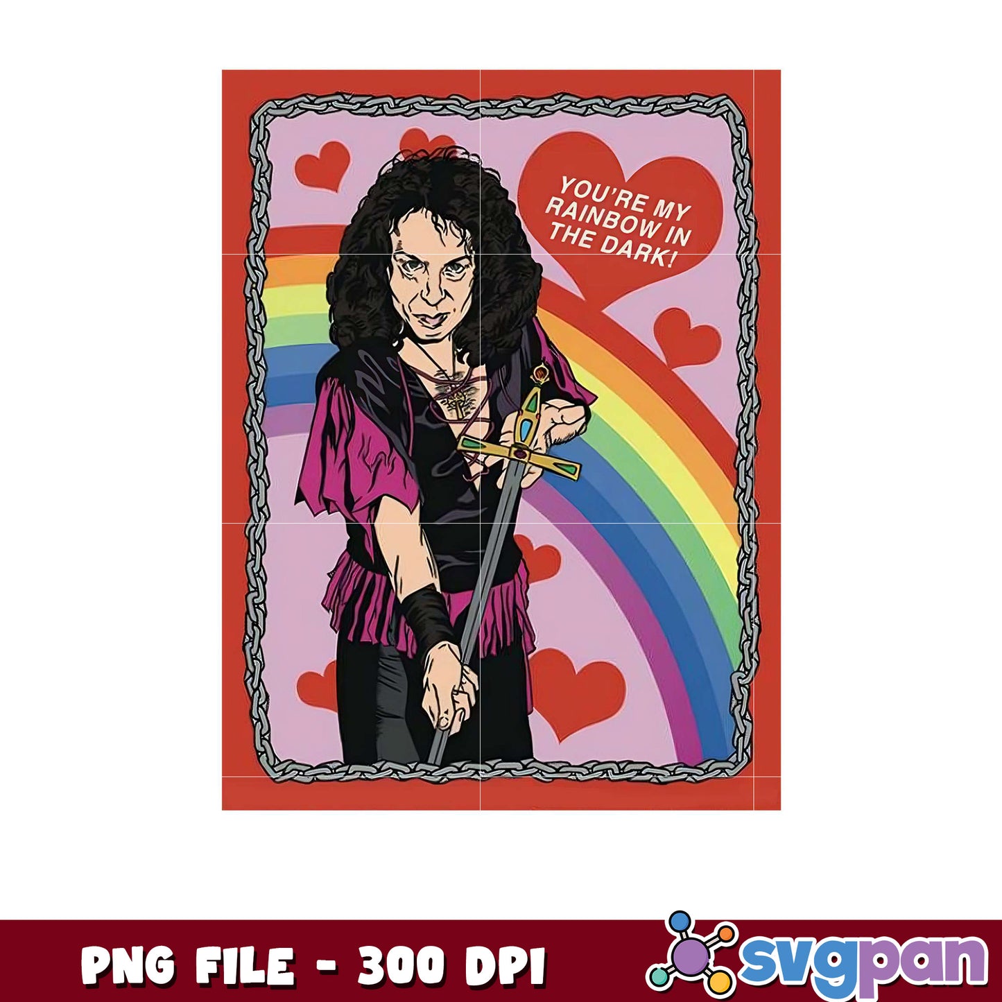 Rainbow in the Dark PNG Art Print, Perfect Gift Idea