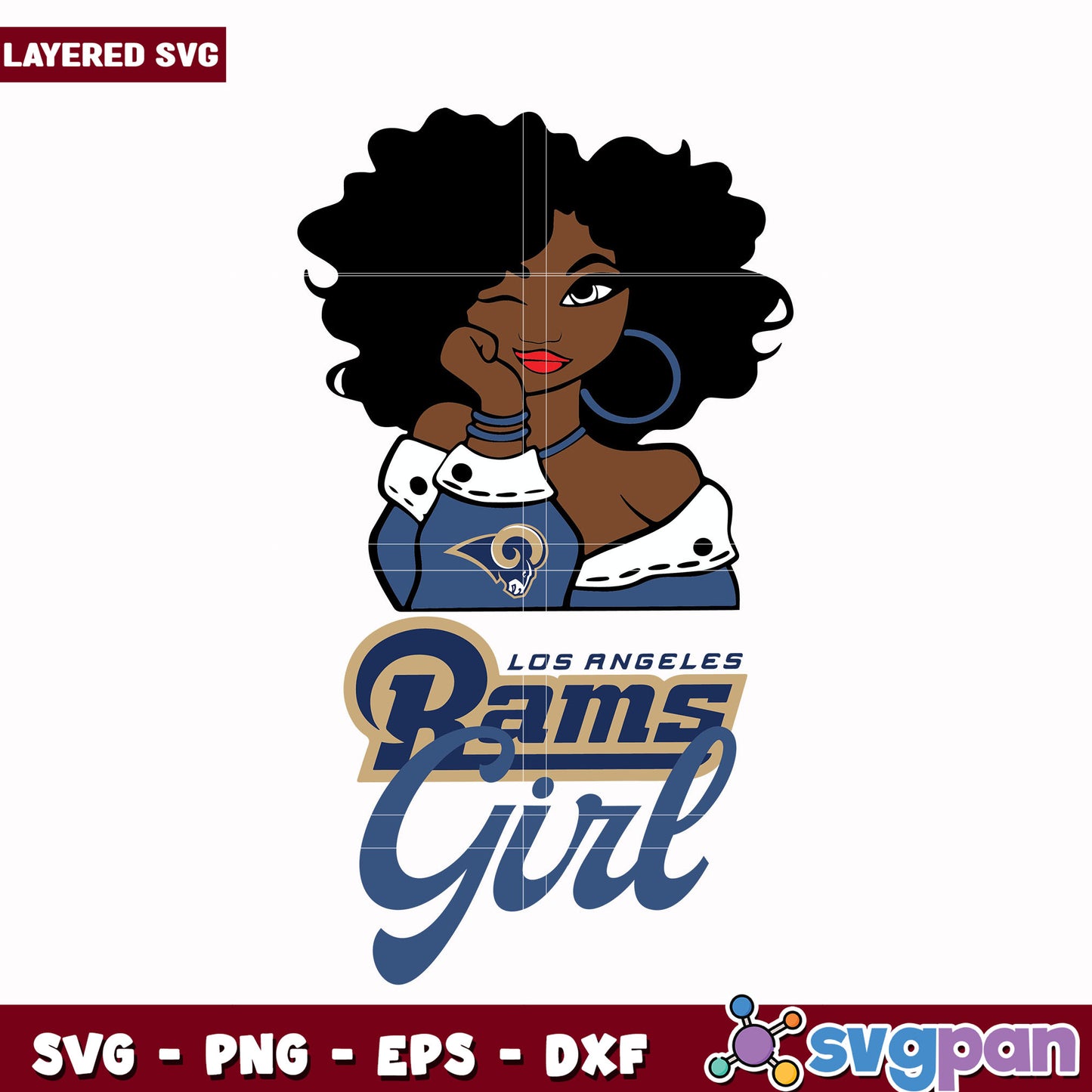 Rams Girl svg, super bowl 2025 svg, nfl los angeles rams svg