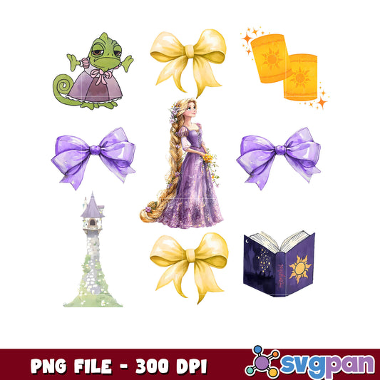 Rapunzel PNG Clipart Set