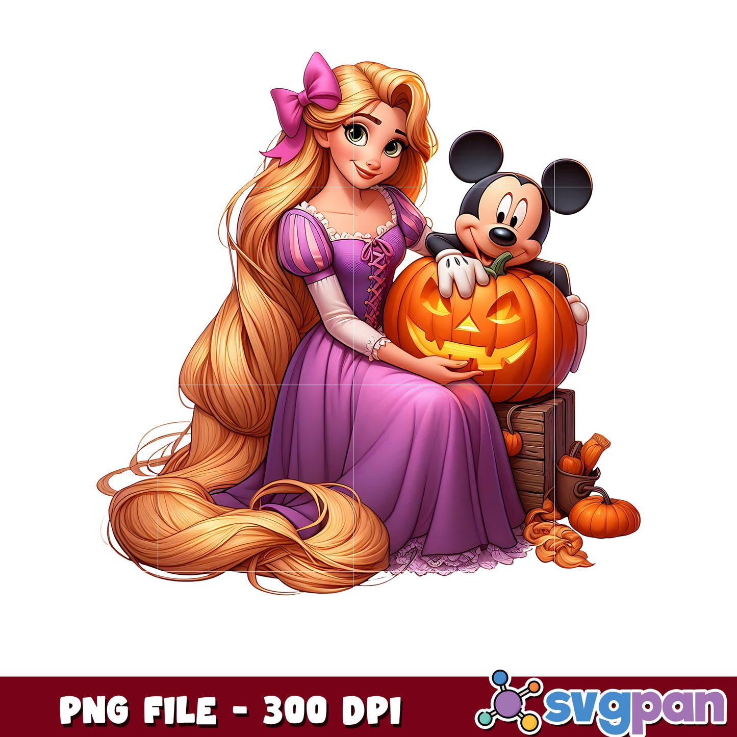 Rapunzel and mickey png, disney princess png, disneyland halloween png