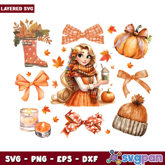 Rapunzel png, spooky hallowen png, halloween characters png