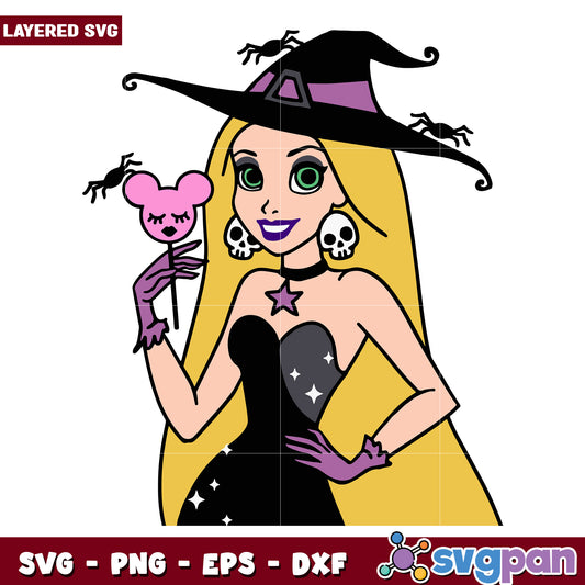 Rapunzel princess halloween svg, halloween decorations svg, spooky season svg