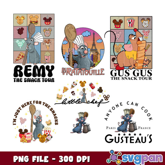 Ratatouille Remy Gus Gus Snack Bundle PNG