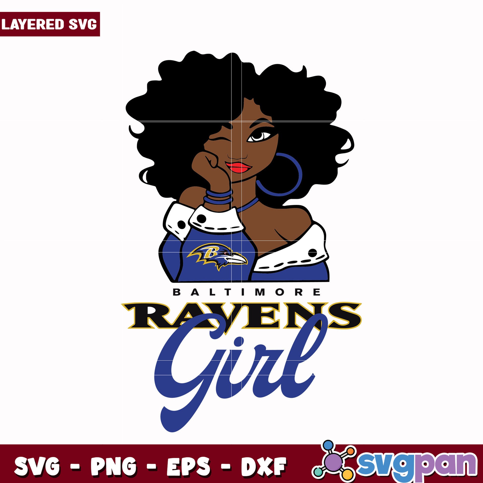 Ravens Girl svg, super bowl 2025 svg, nfl baltimore ravens svg
