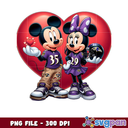 Ravens mickey and minnie png, amrican football games​ png, nfl schedule​ png
