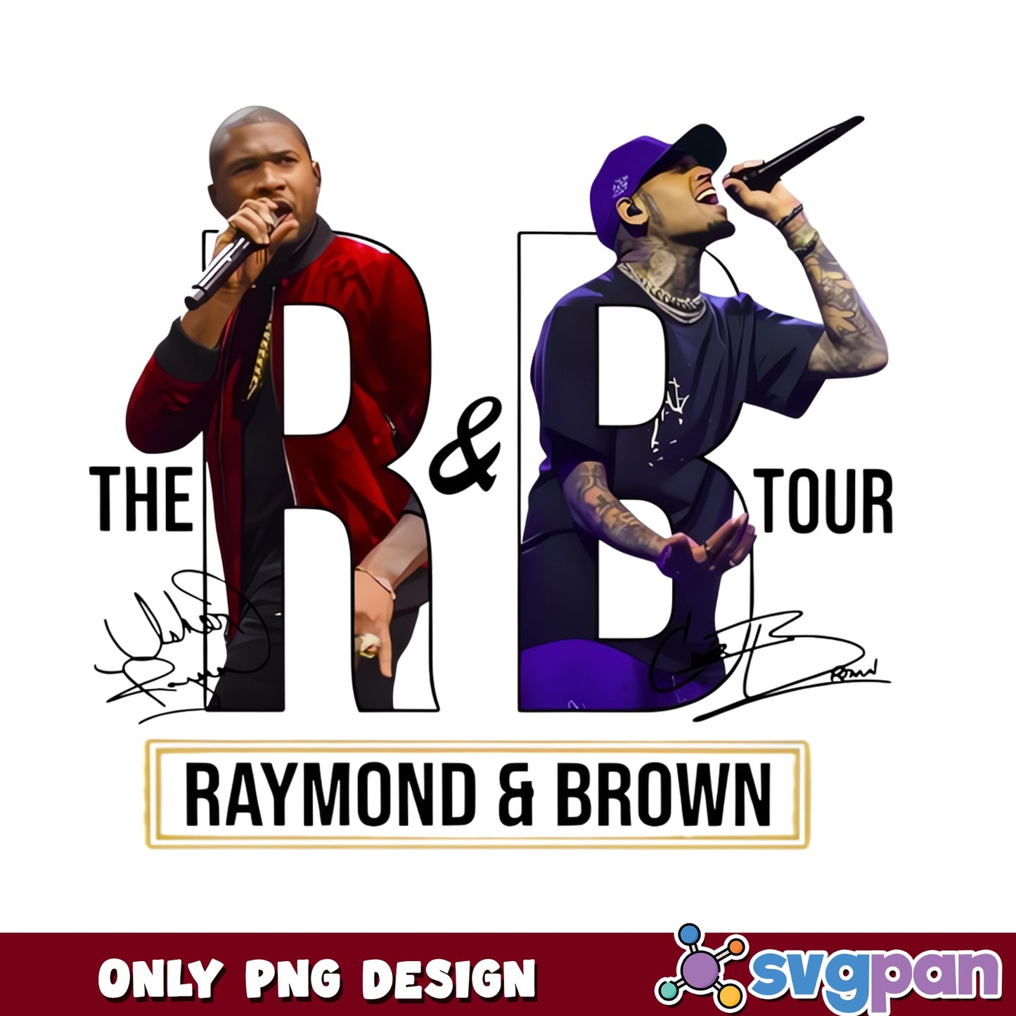Raymond And Brown The RnB Tour PNG, Usher Chris Brown PNG, Concert Tour PNG