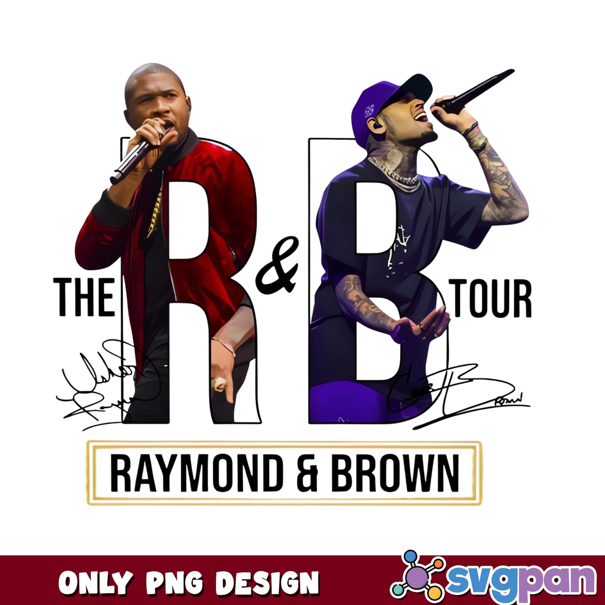 Raymond And Brown The RnB Tour PNG, Usher Chris Brown PNG, Concert Tour PNG