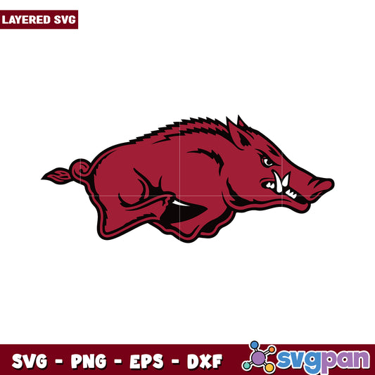 Razorback SVG design for crafting projects, perfect for team spirit