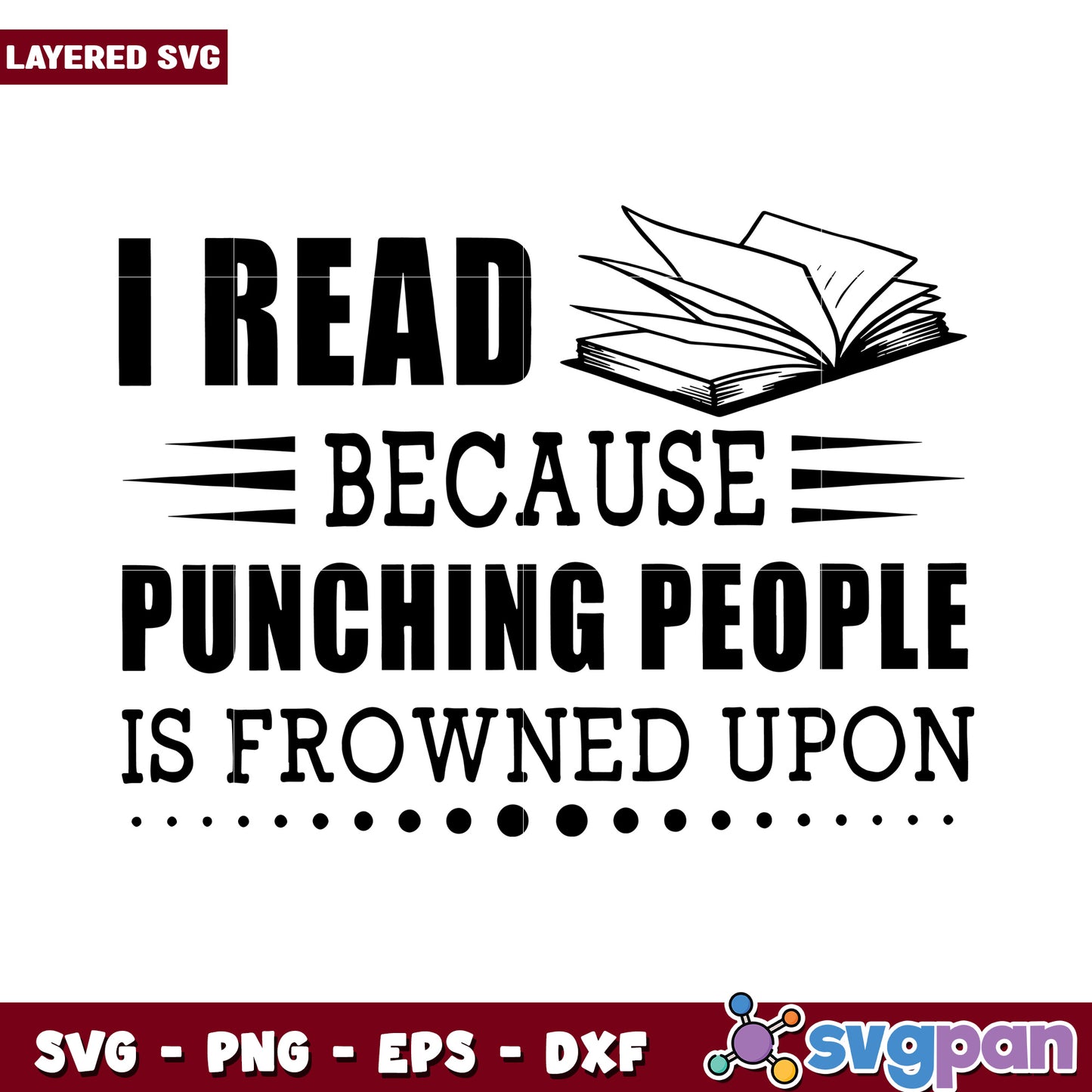 Reading Quote SVG Design, Perfect for Book Lovers and Crafters