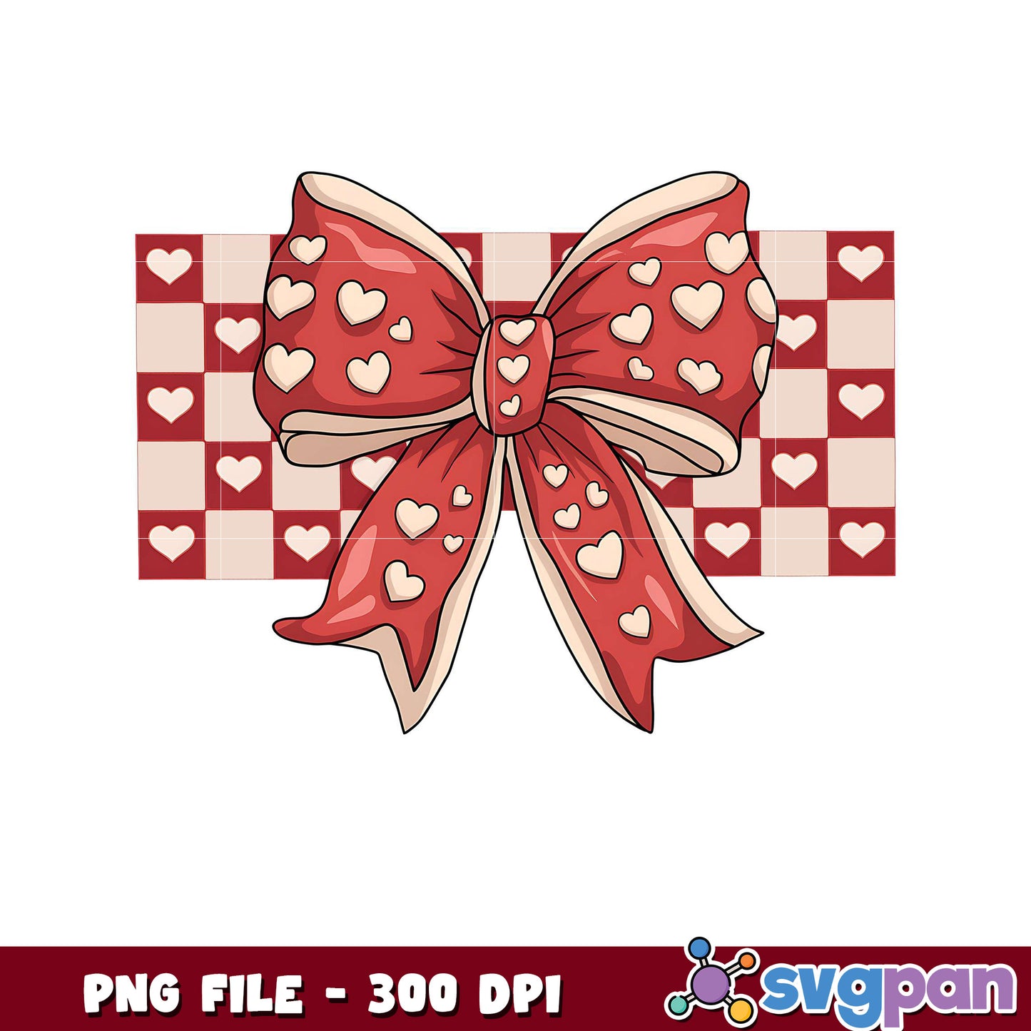 Red Heart Bow PNG Download for Crafting, Perfect for Gifts