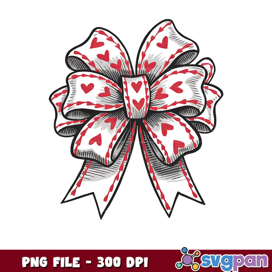 Red Heart Bow PNG File for Crafts, Perfect for Gifts