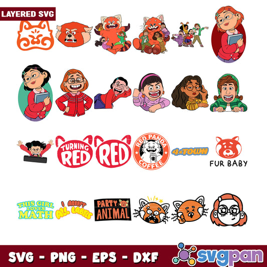 Red Panda Themed SVG Bundle for Creative Projects