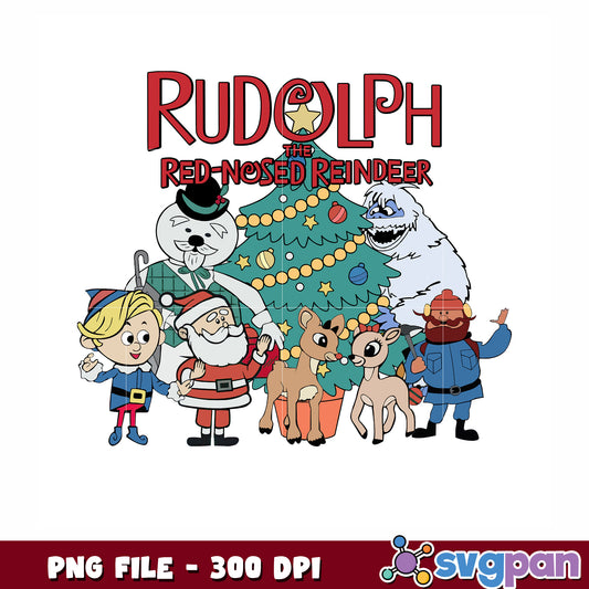 Red nosed reindeer png, cute christmas png, rudolp png