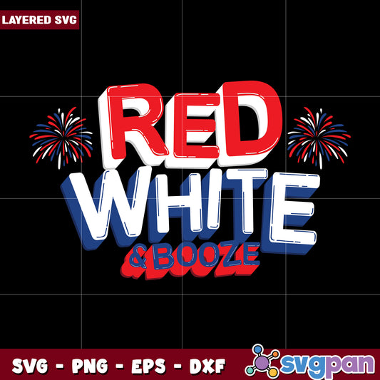 Red white and booze drinking svg, halloween vacation svg, halloween holiday svg