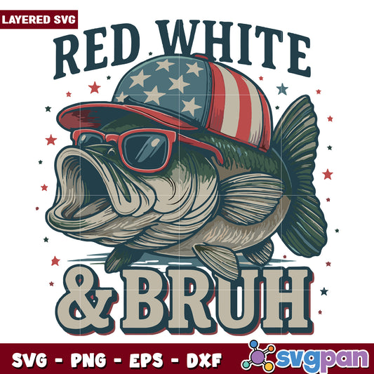 Red white and bruh svg, hilarious quotes​ svg, animal memes svg