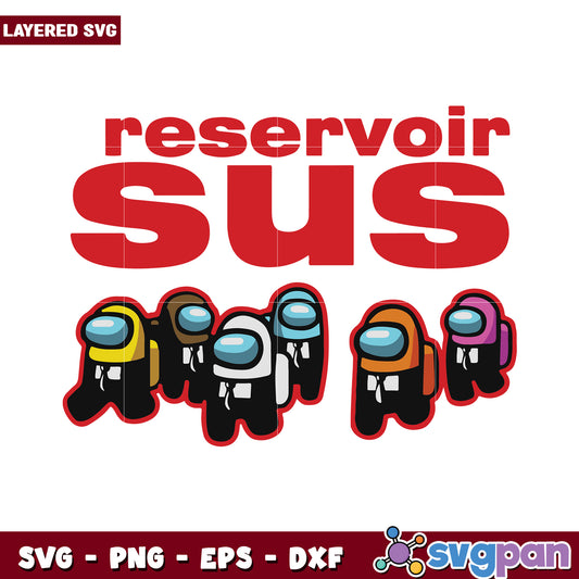 Reservoir Sus layered SVG design, perfect for crafting projects